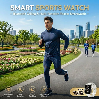 Smart Sports Watch – Bluetooth Calling & Multi Function Fitness Smartwatch