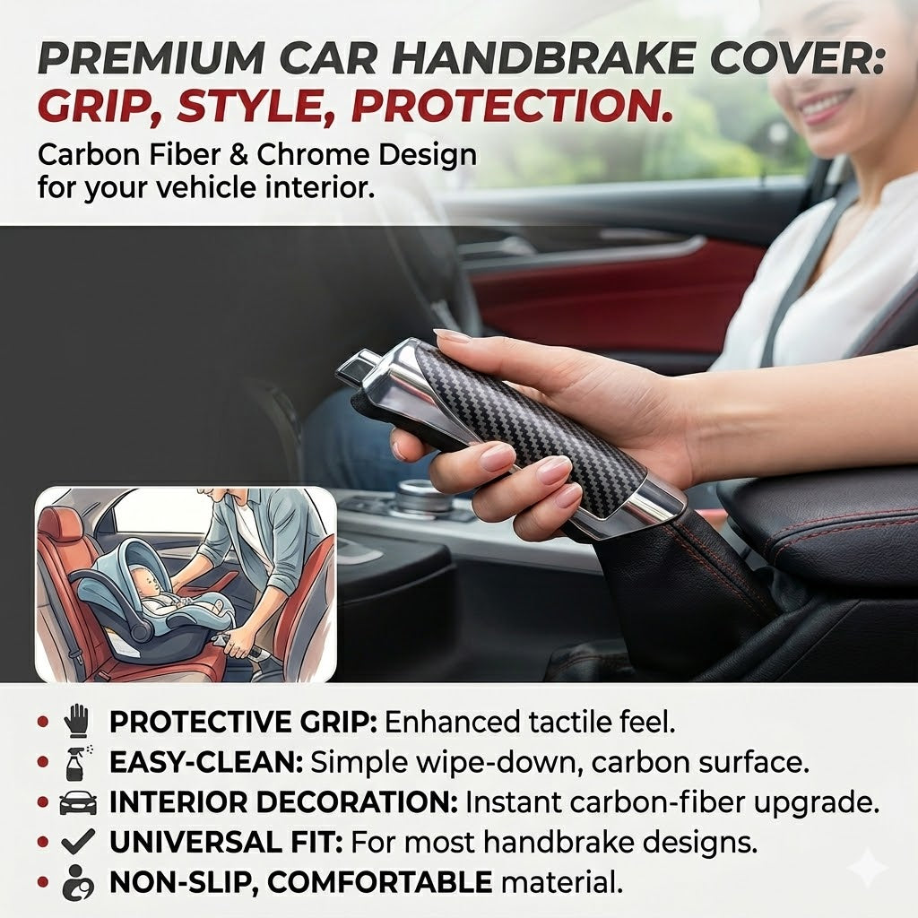Car Handbrake Cover – Protective Grip & Interior Decoration Accessory