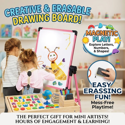 Wooden Magnetic Drawing Board for Kids Erasable