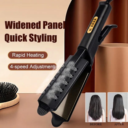 Professional Titanium Hair Straightener – Wet & Dry Dual Use Salon Flat Iron