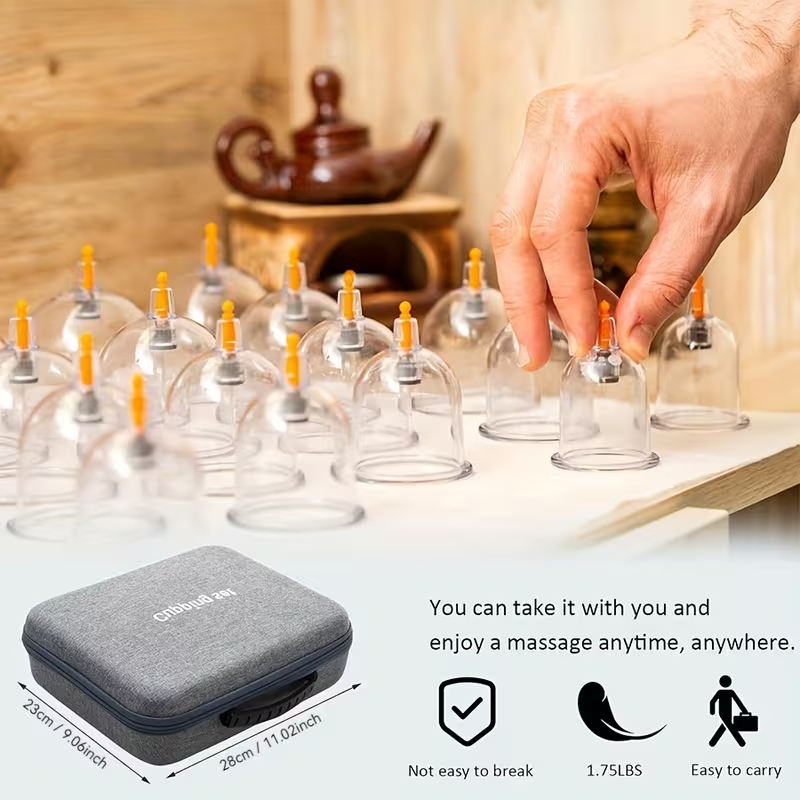 Professional Cupping Therapy Set – 12 Cup Massage & Recovery Kit