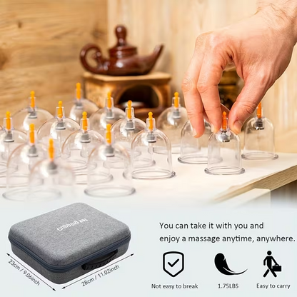 Professional Cupping Therapy Set – 12 Cup Massage & Recovery Kit