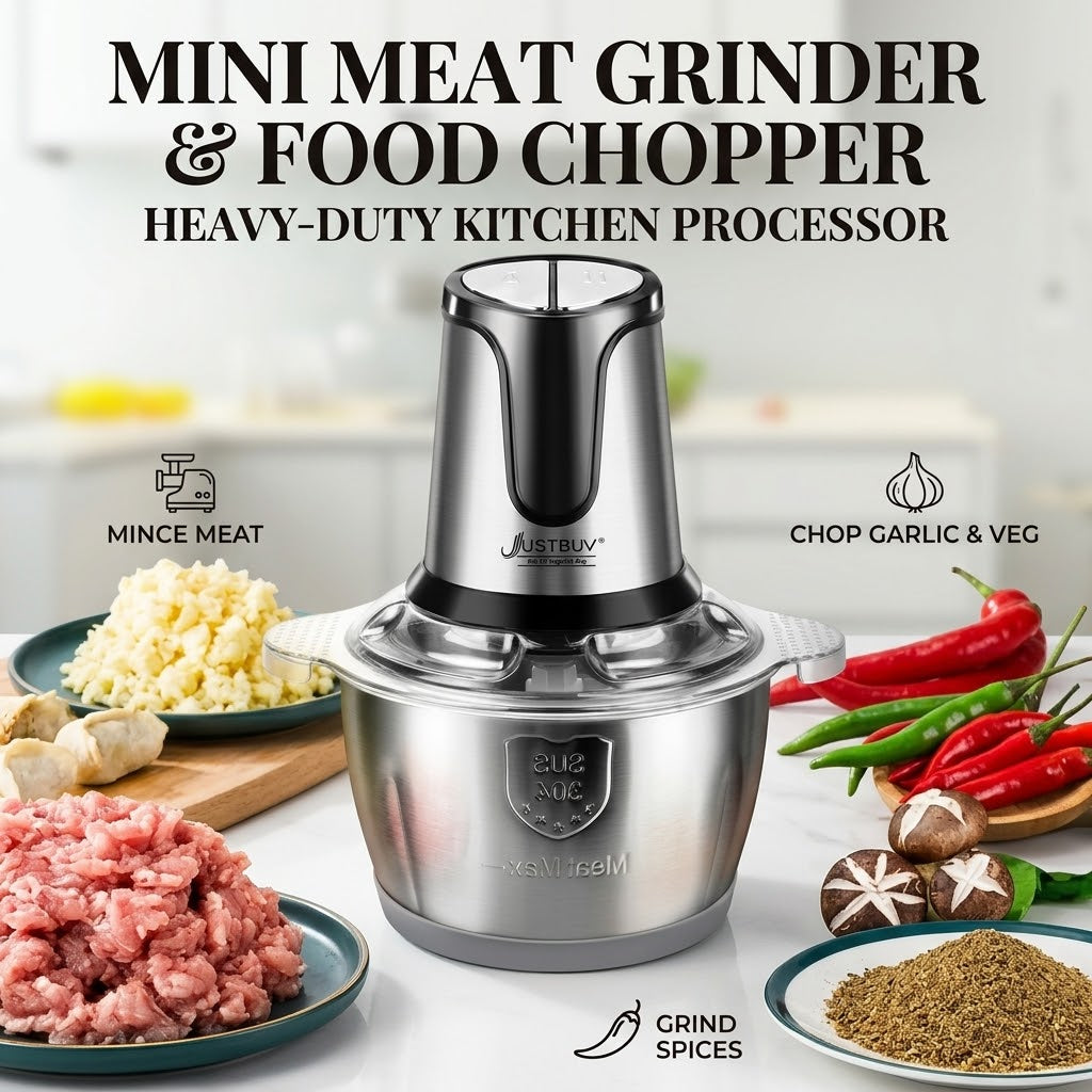 Mini Meat Grinder & Food Chopper – Heavy Duty Kitchen Processor