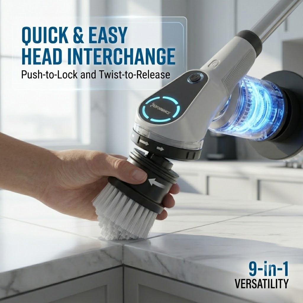 9-in-1 Wireless Electric Cleaning Brush for Kitchen & Home