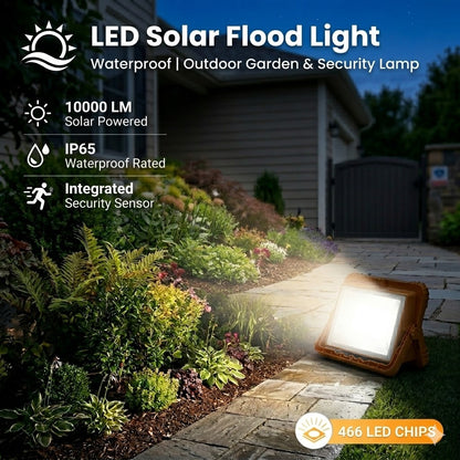 LED Solar Flood Light – Waterproof Outdoor Garden & Security Lamp