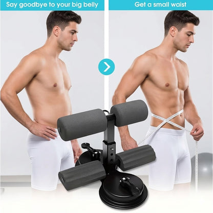 Foldable Sit Up Assist Device – Double Suction Cup Home Fitness Equipment