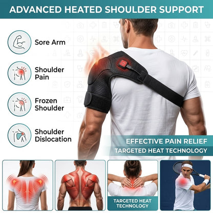 Electric Heating Shoulder & Knee Support Belt – Dual-Use Heated Brace for Muscle Relaxation