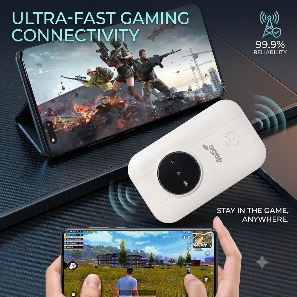 4G LTE Portable MiFi Router – Mini Travel WiFi Hotspot with SIM Card Slot