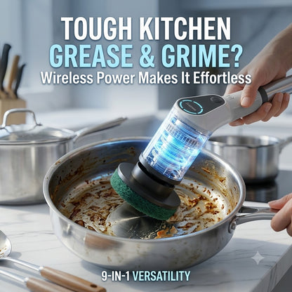 9-in-1 Wireless Electric Cleaning Brush for Kitchen & Home