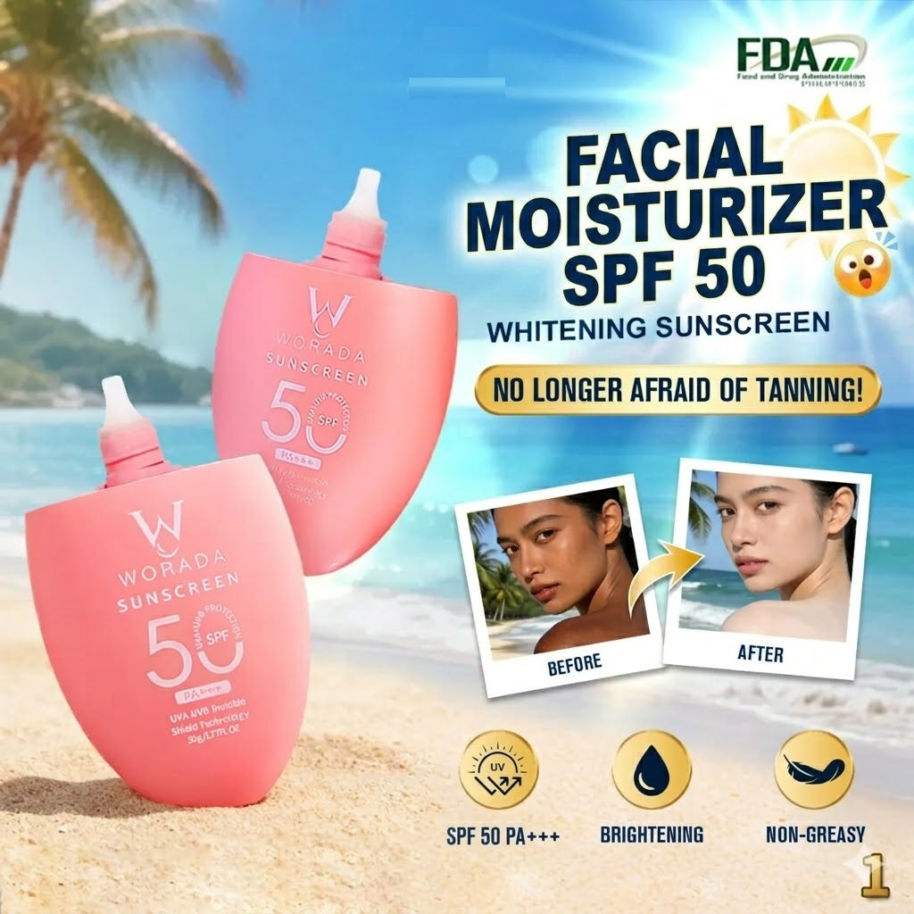 Organic Herbal Facial Moisturizer – SPF 50 Mineral Sunscreen Cream