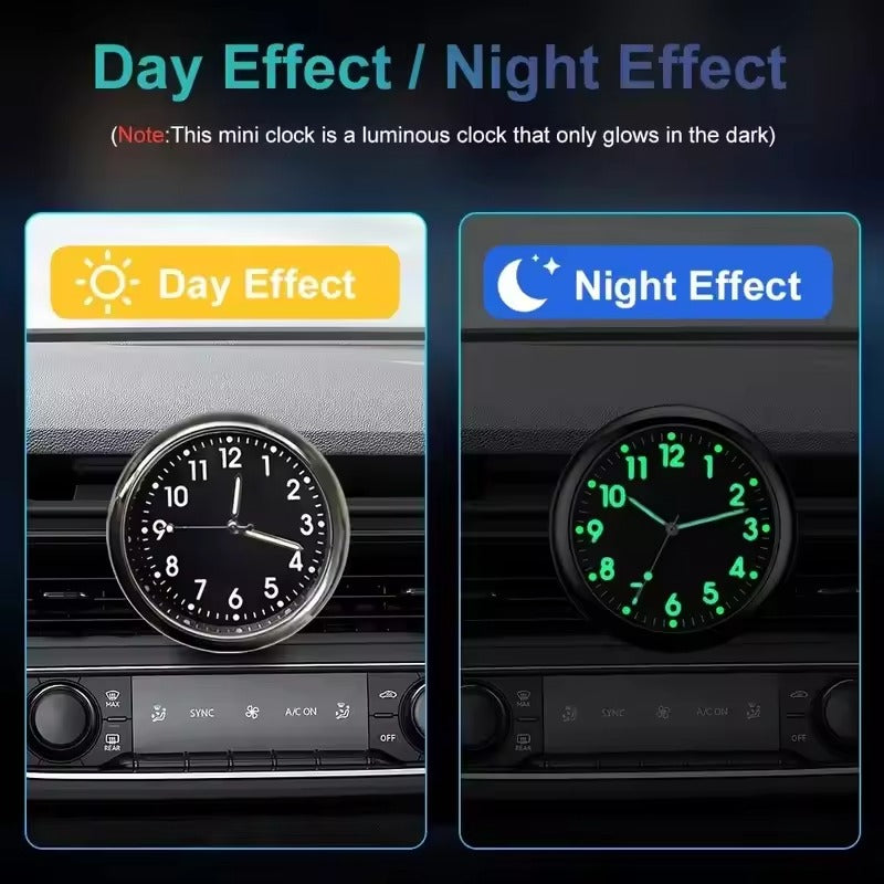 Vintage Luminous Mini Clock for Car
