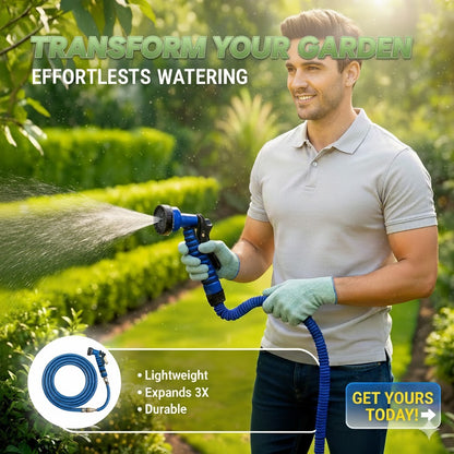 Triple-Expand Garden Hose — Lightweight, Strong & Tangle-Free
