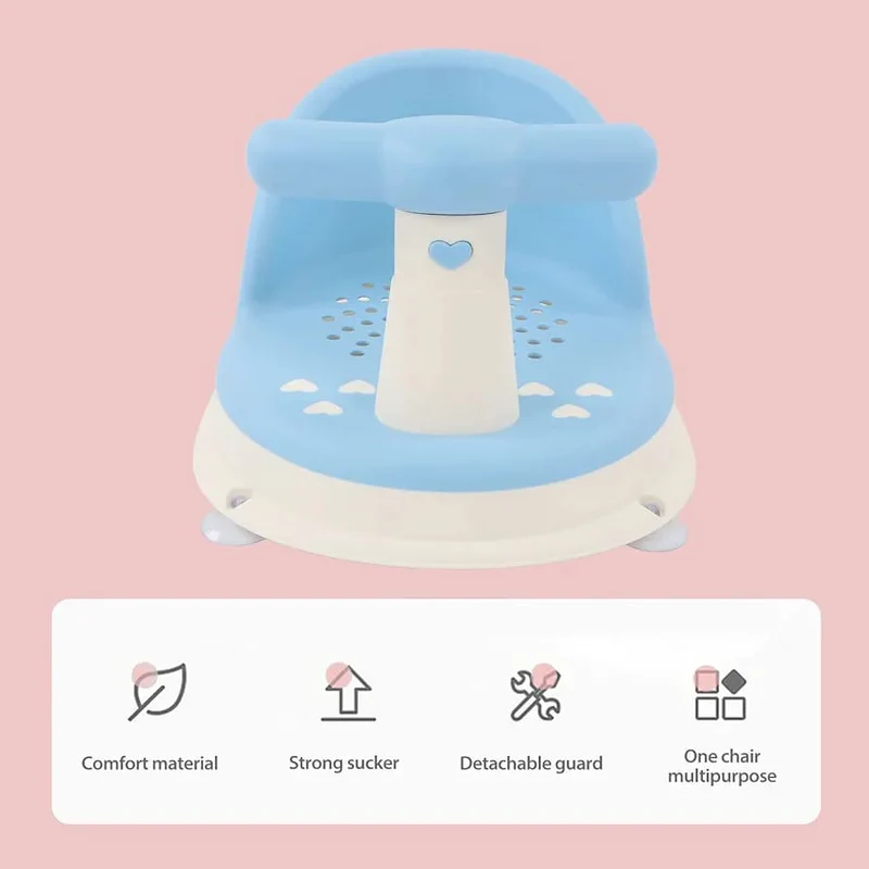 Baby Bath Support Seat – Non-Slip Newborn Bathtub Stool