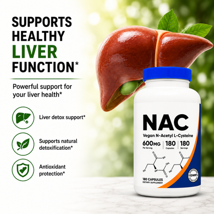 High-Potency NAC Veg Capsules with Glutathione Precursor