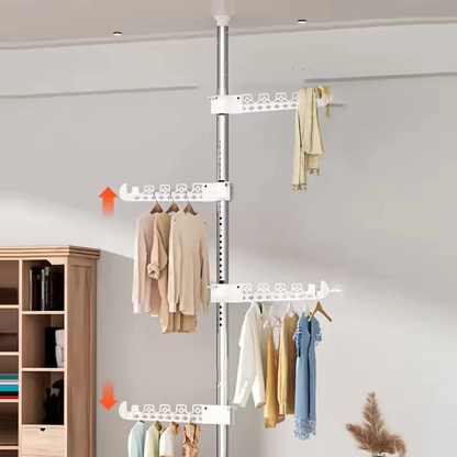 Extendable Clothes Rack Adjustable Freestanding Garment Rack