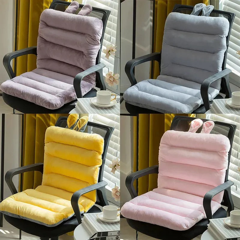 Solid Colour Thick Office Seat Cushion – Comfortable Chair Pad