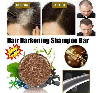Hair Darkening Bar – Plant Extract Solid Shampoo for Deep Cleansing
