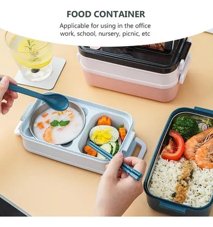 3-Layer Bento Lunch Box –  Microwave Heating
