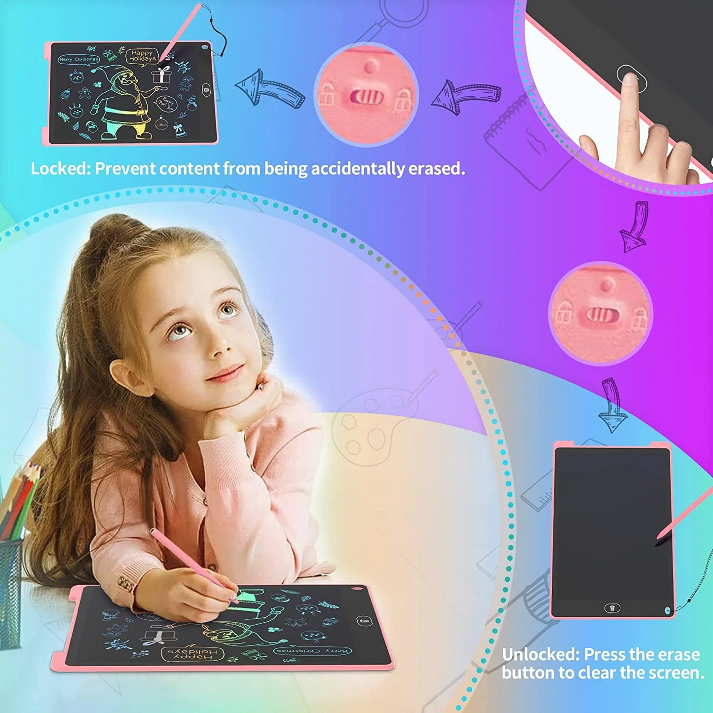 LCD Writing Tablet – Paperless Digital Drawing Board for Kids