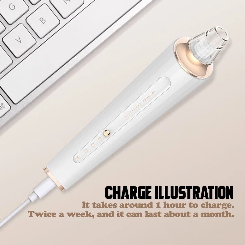 Blackhead Remover Pore Vacuum – USB Facial Pore Cleaning & Suction Device