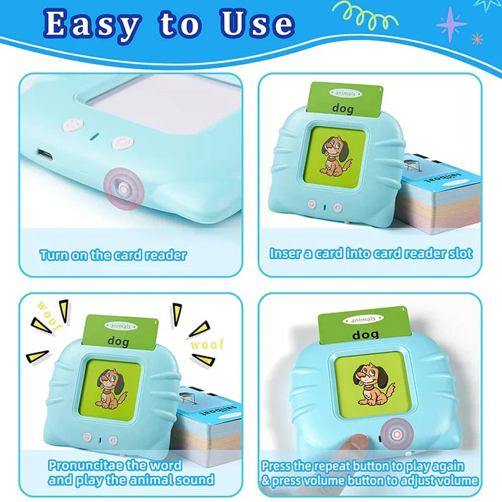 Audible Flashcard Device Early Educational Device + 224 Flashcards