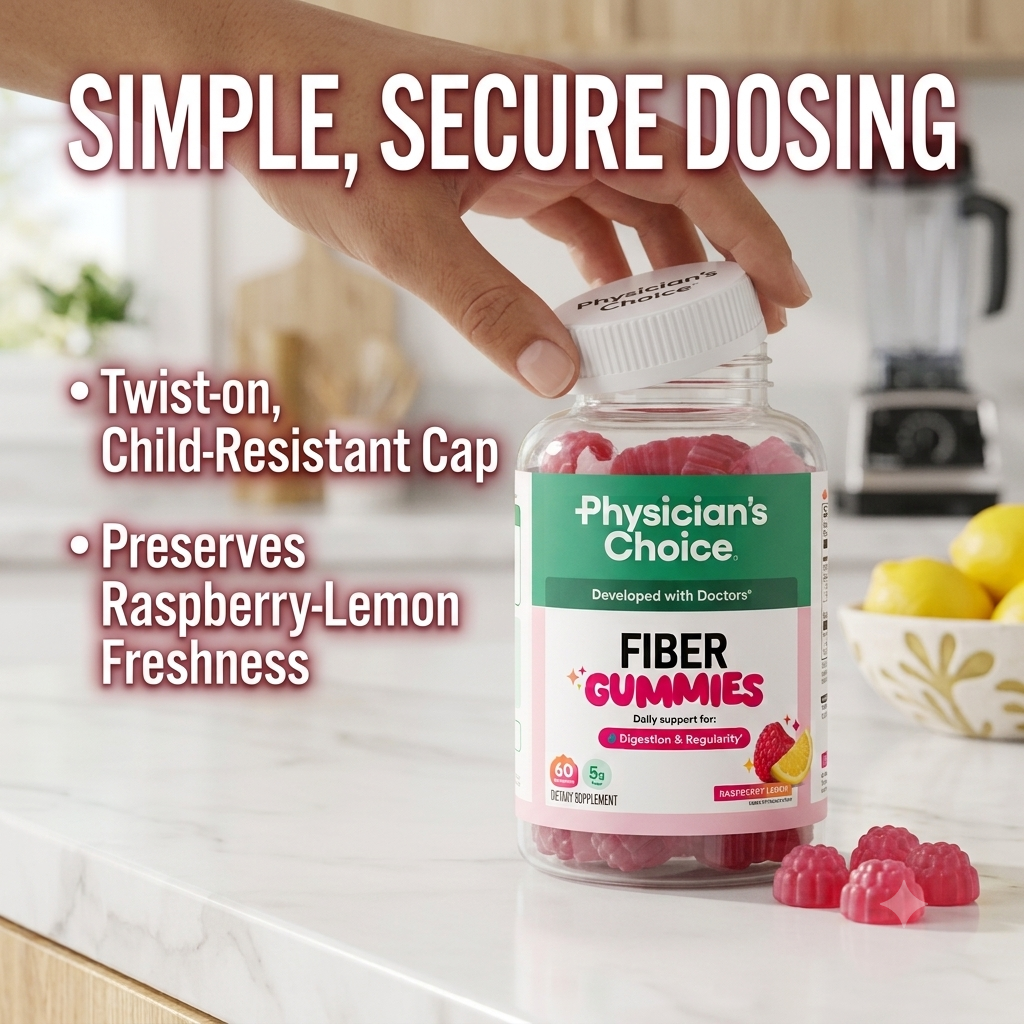 Sugar Free Fiber Gummies – Fiber Raspberry Lemon Flavor