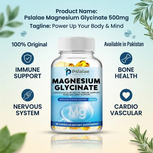 Magnesium Glycinate Softgels – Sleep & Relaxation Support (500mg)