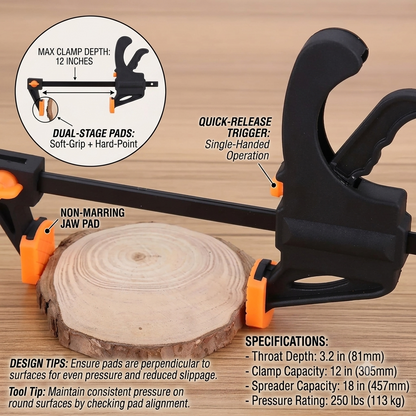 Multi-Size Nylon Woodworking Clamps – Heavy-Duty Mini F & A-Shaped Clamps for Woodworking and DIY