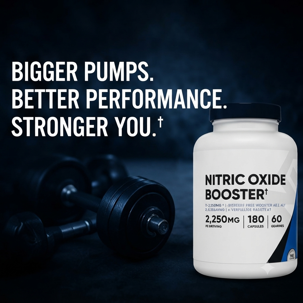 Nitric Oxide Booster 2250mg – L-Arginine & L-Citrulline Supplement
