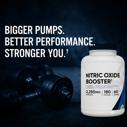 Nitric Oxide Booster 2250mg – L-Arginine & L-Citrulline Supplement