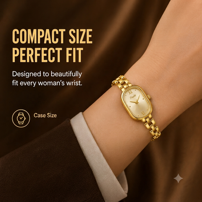 POSHI 994 Women's Quartz Watch – Light Luxury Oval Dial Bracelet Watch
