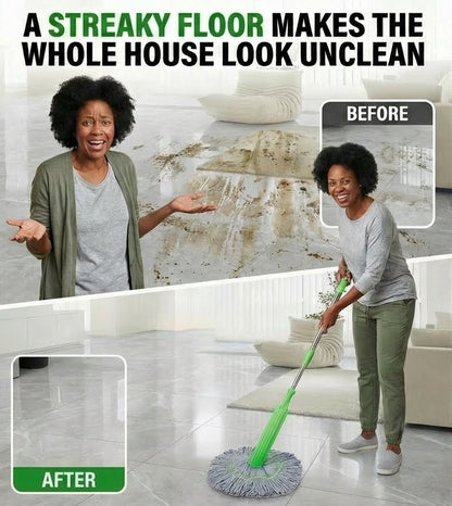 Self-Wringing Magic Mop – Hands-Free, Fast & Effortless Cleaning