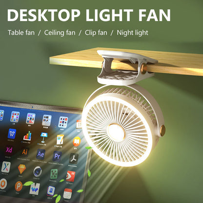 Portable USB Clip Fan – Ultra Quiet Rechargeable Cooling Fan