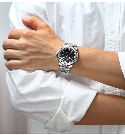Men's Quartz Business Watch with Luminous Display & Calendar