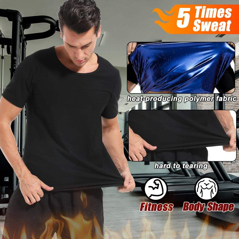 Men’s Sauna Sweat Compression Shirt – Fitness & Body Training Wear