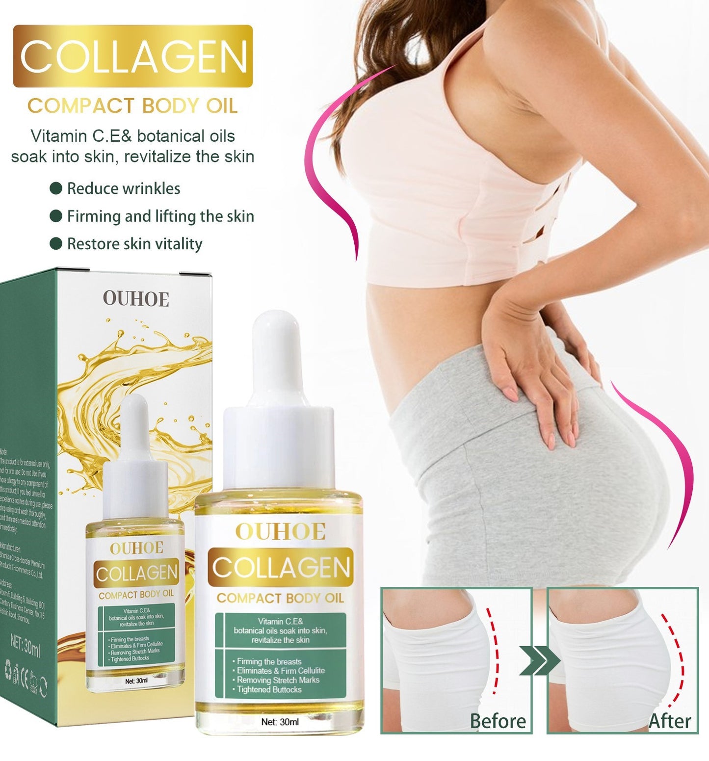 Beauty Women Collagen Lifting Body Oil