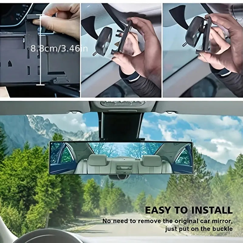 Universal Anti-Glare Wide Angle Rearview Mirror