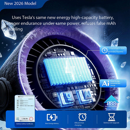 Portable Clip-On USB Rechargeable Fan with Digital Display