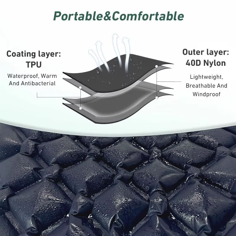 Ultralight Inflatable Camping Sleeping Pad – Travel Air Mattress
