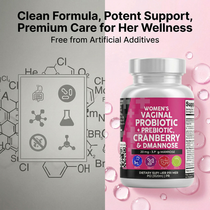 Women’s Vegan Probiotic + Prebiotic Capsules – Cranberry & D-Mannose Formula