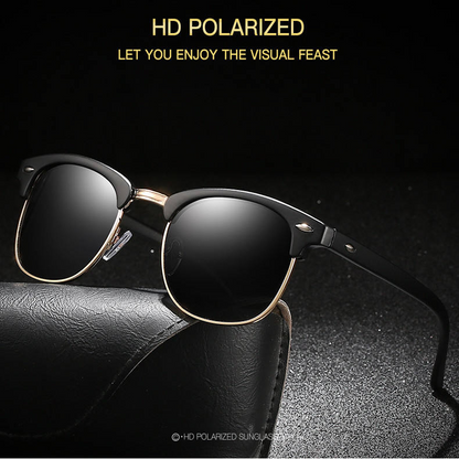 Ultra-Light Square Metal Sunglasses – Fashion Driving Shades for Men
