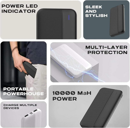 10000mAh Power Bank – Fast Charging Portable Battery Pack