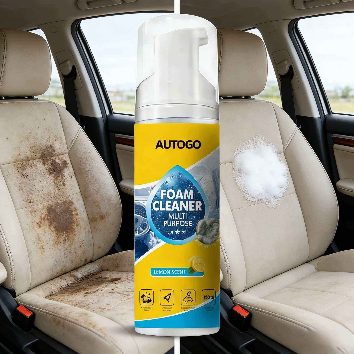 Multi Purpose Foam Cleaner – Car Interior & Household Stain Remover Spray