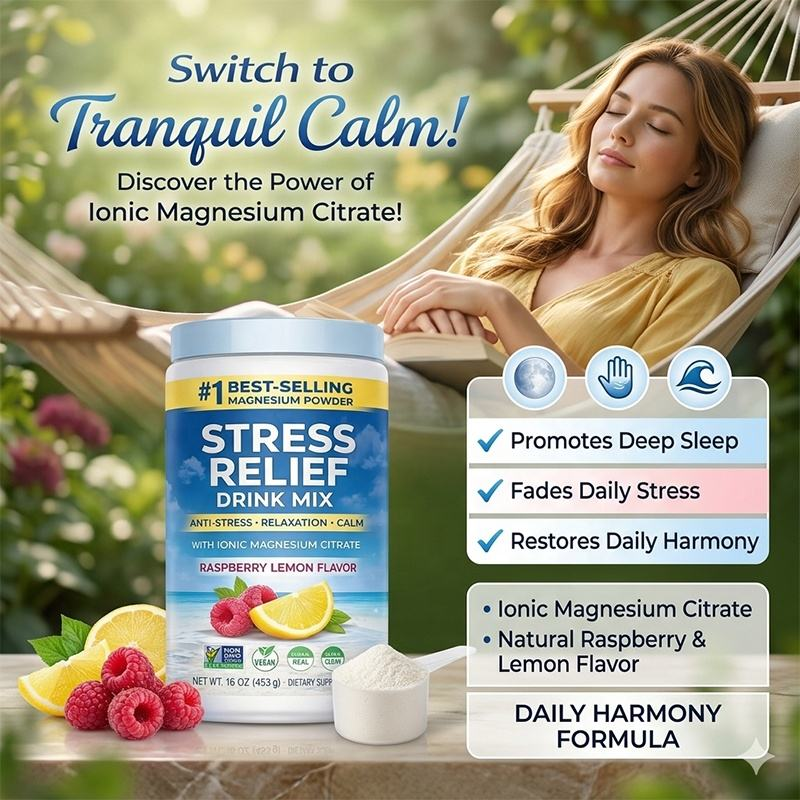 Magnesium Relaxation Powder – Magnesium Citrate & Glycinate Sleep Support Drink