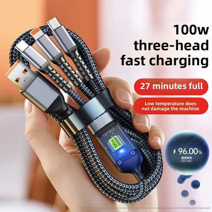 3 in 1 Super Fast Charging Cable – One Cable for All Devices
