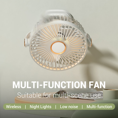 Portable USB Clip Fan – Ultra Quiet Rechargeable Cooling Fan