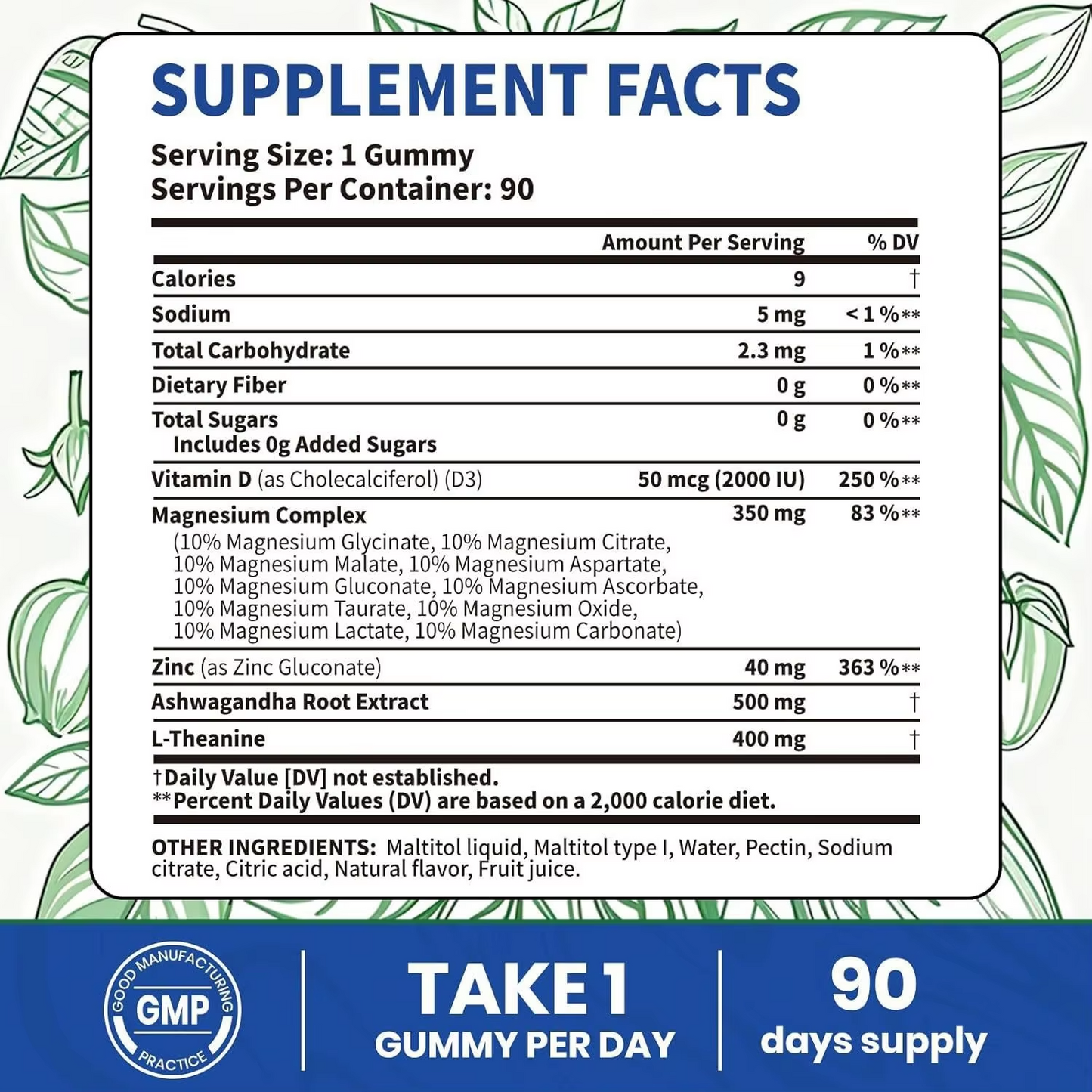 14-in-1 Ashwagandha Gummies with Vitamin D3, Zinc & Magnesium
