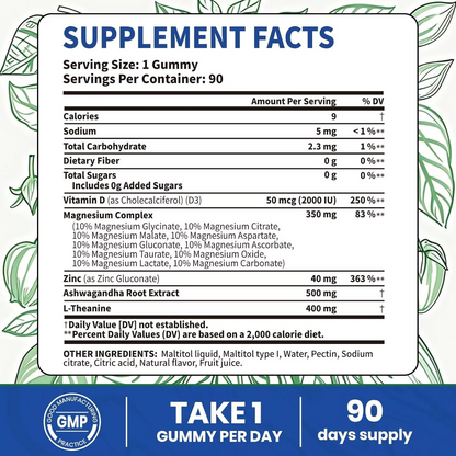 14-in-1 Ashwagandha Gummies with Vitamin D3, Zinc & Magnesium