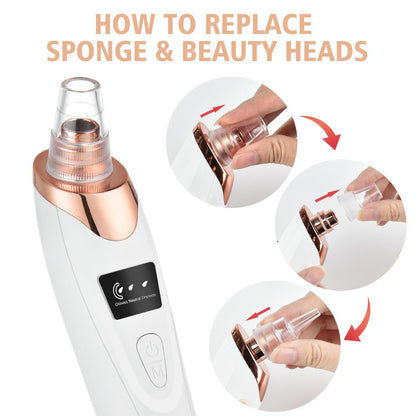 Electric Blackhead Remover Vacuum – Pore Cleaner with Multi-Level Suction