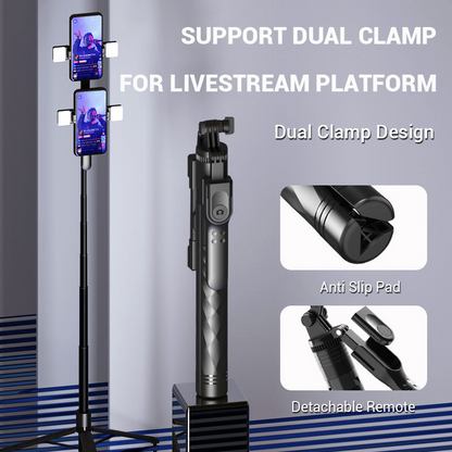 Wireless Selfie Stick Tripod – Stable Smartphone Stand for Photos & Live Streaming
